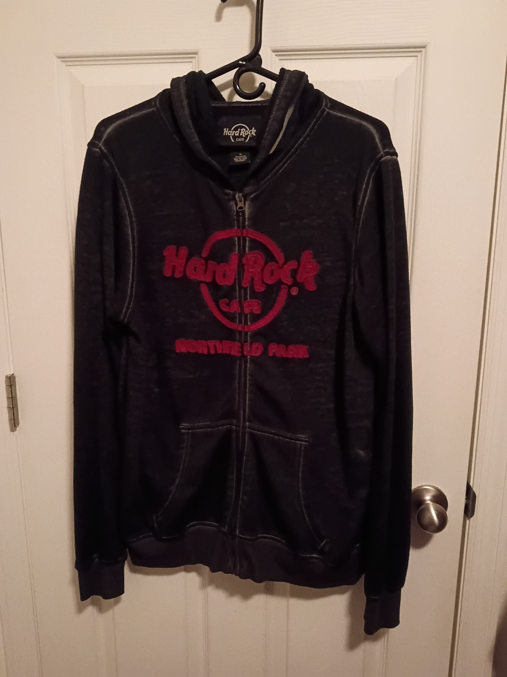 Hard Rock Cafe Black Hoodie with White Logo-Unisex Northfield Park, Ohio Casino
